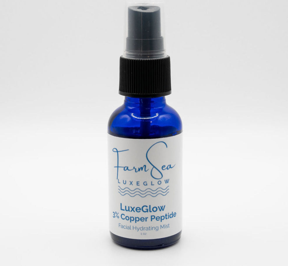 LuxeGlow Copper Peptide 3% Facial Serum ~ 1 oz.