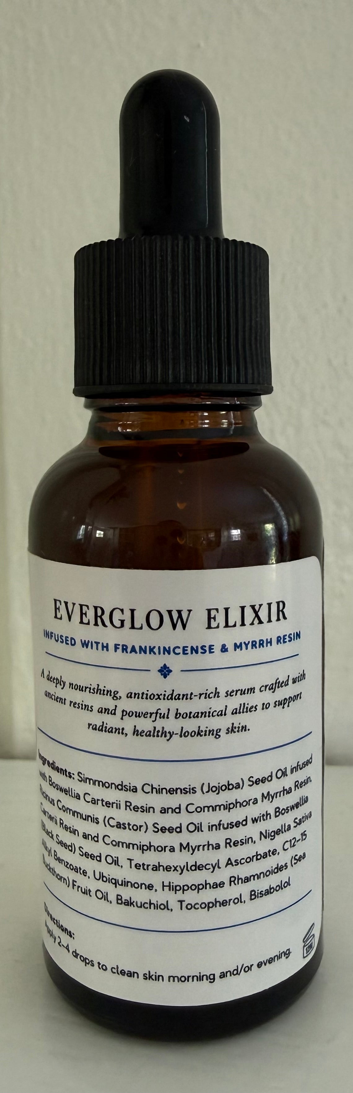 EverGlow Elixir ~ Frankincense and Myrrh Infused Facial Serum ~ 1 oz.