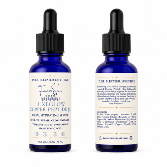 LuxeGlow Copper Peptide 3% Facial Serum ~ 1 oz.