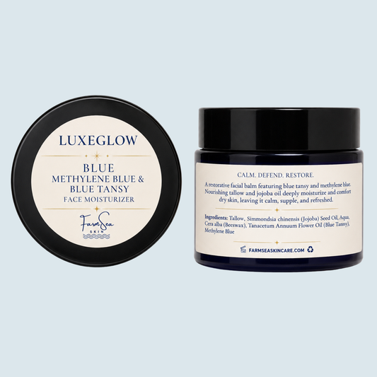 LuxeGlow Blue Facial Moisturizer ~ 1 oz.
